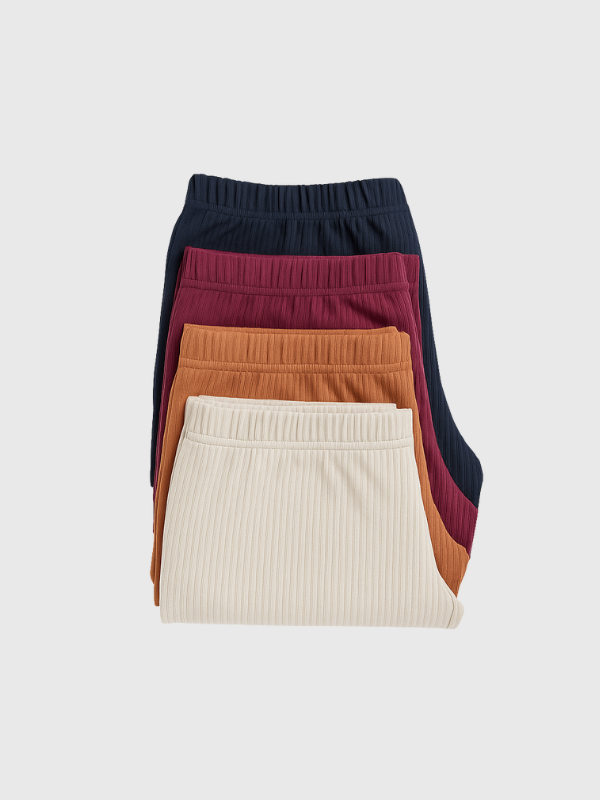 pantalón recto con bolsillo