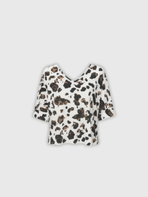 Pupera Print Vaca OverSIZE Escote en V Estampado