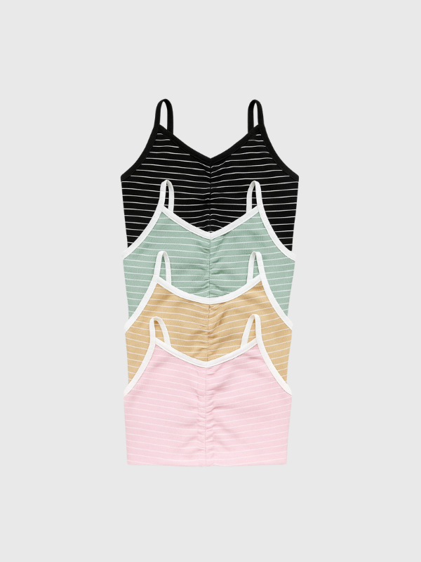 Top Iris De Morley Tirantes Con Frunce Colores Pastel
