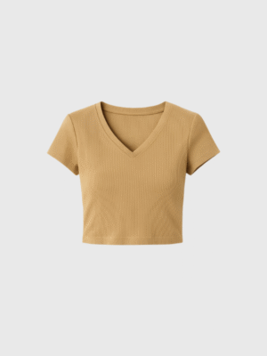 Remera Corta Tipo Top Escote V De Morley