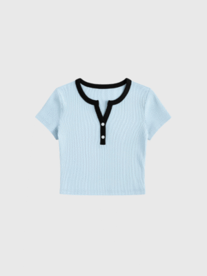 Remera Star Morley Manga Corta Con Botones