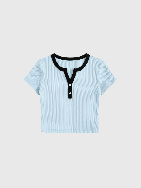 Remera Star Morley Manga Corta Con Botones