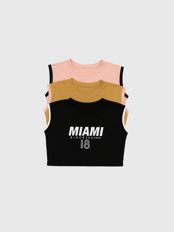 Musculosa Top Estampado Miami