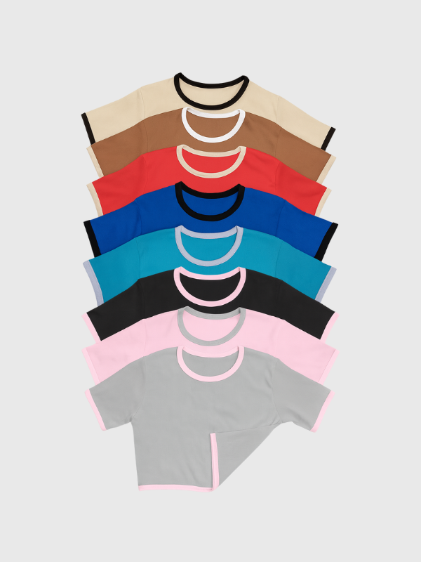 Remera Basica Combinada Modal