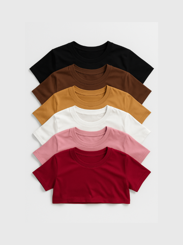 Remera Basica Brush Manga Corta Cuello Redondo