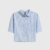 Camisa De Lino Corta A Rayas C/Bolsillo