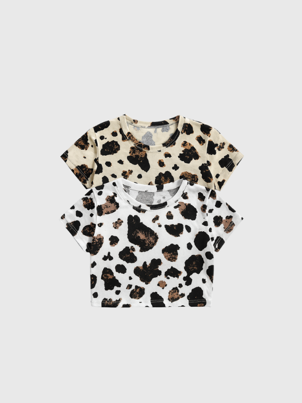 Remera Print C/Frunce Estampado
