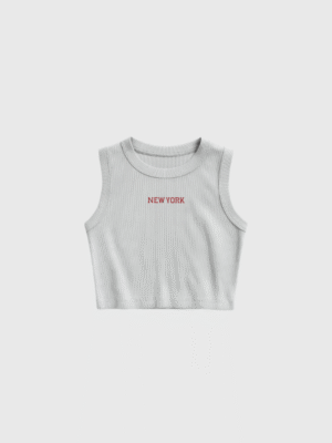 Musculosa Top Estampado/Bordado New York