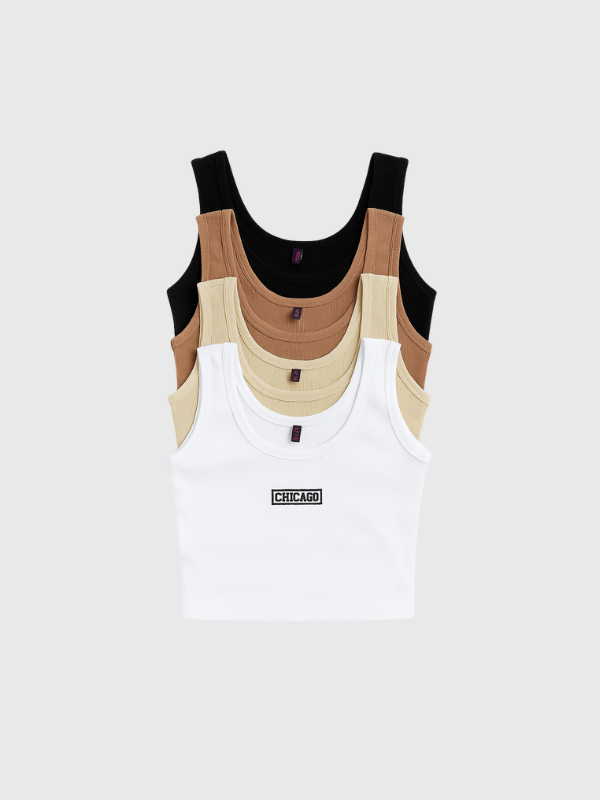 Musculosa Top Chicago Bordada
