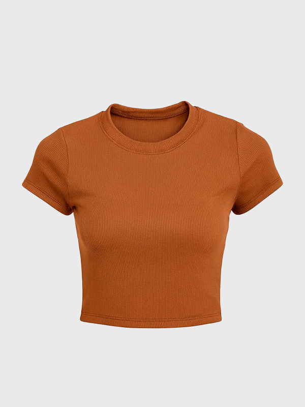 Remera Basica Ribana Manga Corta Cuello Redondo De Morley - Imagen 4