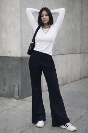 Pantalon Palazo SemiOxford Morley Elastizado S/Bolsillo