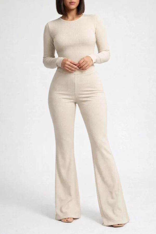 Pantalon Palazo SemiOxford Morley Elastizado S/Bolsillo