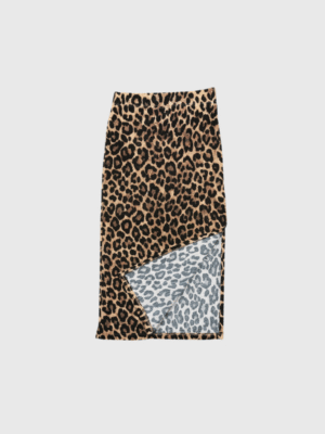 Pollera print con tajo