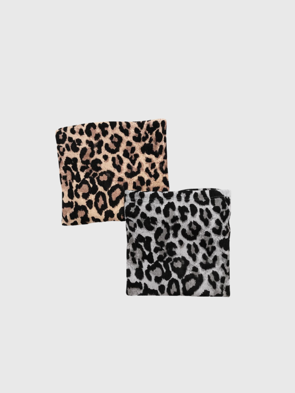 Pollera print con tajo