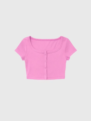 Remera Top Morley Con Botones Cuello U