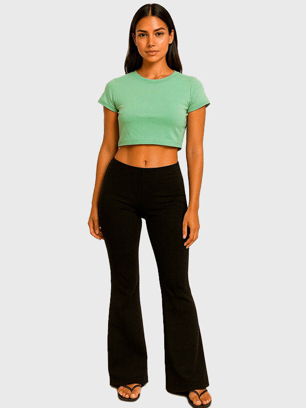 Remera Brush Modal Crop Corta Top Modal Varios Colores - Imagen 4