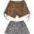 Short Frunce Animal Print Estampado/Bordado