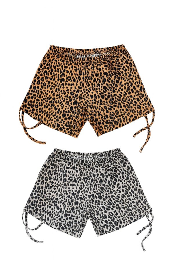 Short Frunce Animal Print Estampado/Bordado