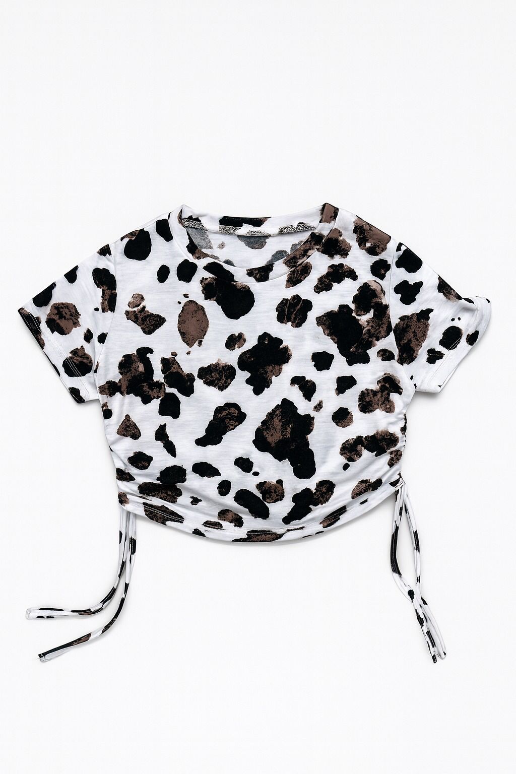 Remera Corta Con Frunce Estampado/Bordado Vaca - Imagen 3