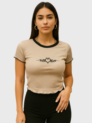 Remera Maria Estampado Manga Corta Cute