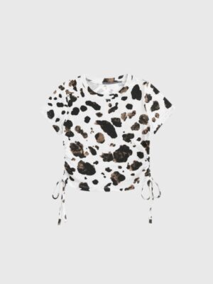 REMERA PRINT CON FRUNCE