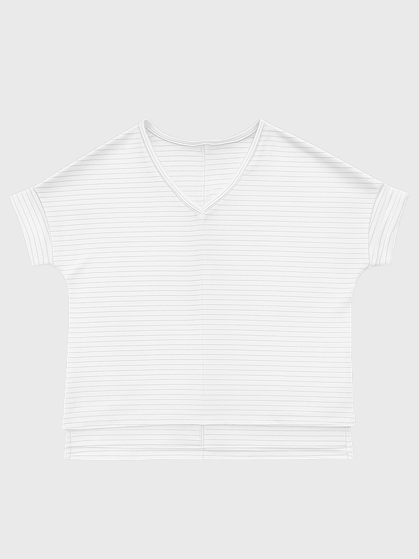 Remera Escote en V Morley Grande Super Elastizada Estampados/Bordados
