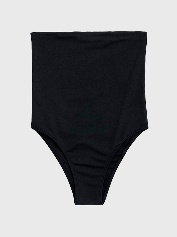 Body Strapless Negro Super Elastico Noche Fiesta