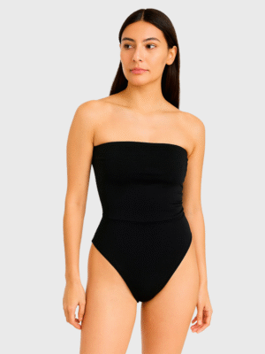 Body Strapless Negro Super Elastico Noche Fiesta