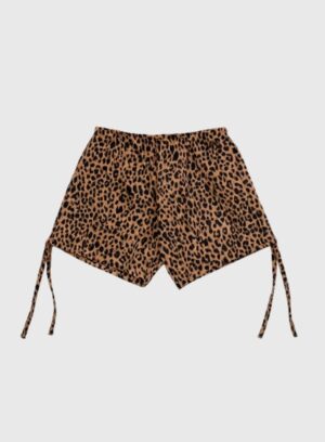 Short Frunce Animal Print Estampado/Bordado