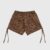 Short Frunce Animal Print Estampado/Bordado