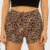 Short Frunce Animal Print Estampado/Bordado