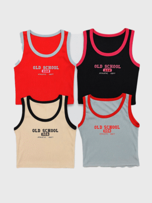 Musculosa Morley Estampada/Bordado Old School Colores Tierra