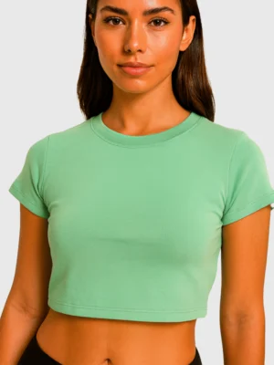 Remera Brush Modal Crop Corta Top Modal Varios Colores