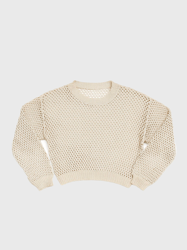 Buzo Playero Manga Larga Tejido Hilo Algodon Tipo Red Calado - Imagen 5