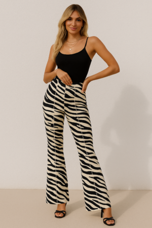 Pantalon Flor Con Costura Zebra - Unico T