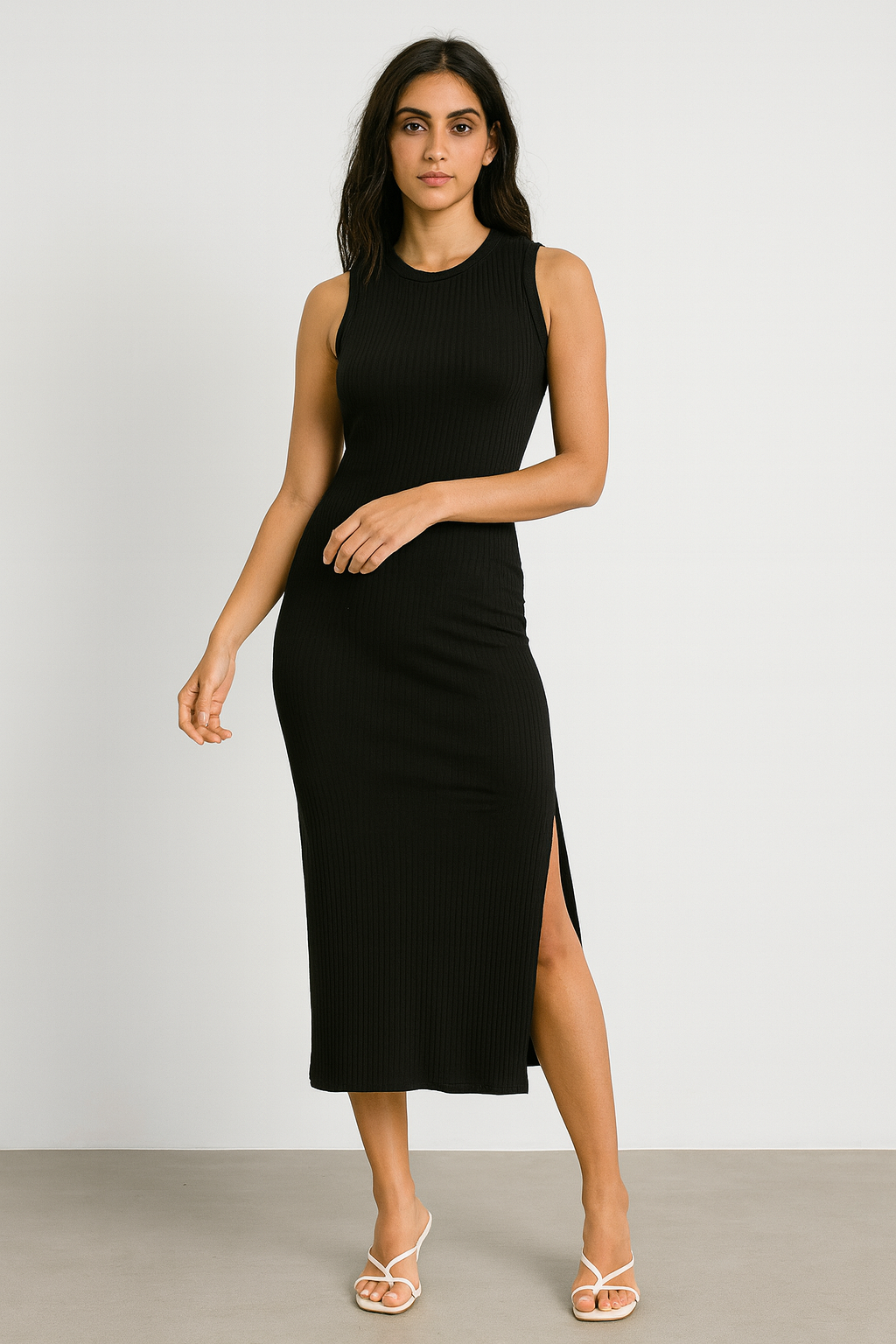 Vestido Micaela Largo C/Tajo Musculosa Morley Unico T - Imagen 5