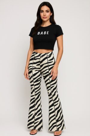 Pantalon Flor Con Costura Zebra - Unico T