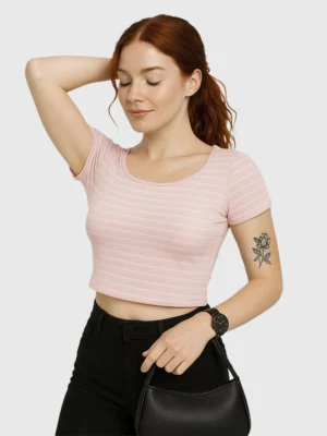 Remera Escote Redondo Rayado