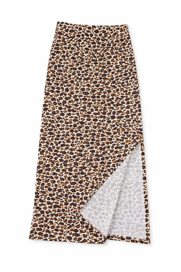 Pollera Con Tajo 0 Animal Print Sexy