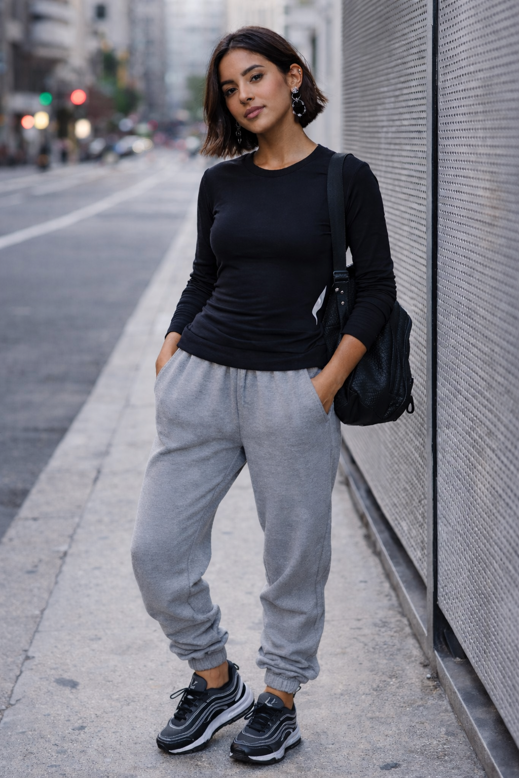 Remera Manga Larga Jersey Negro