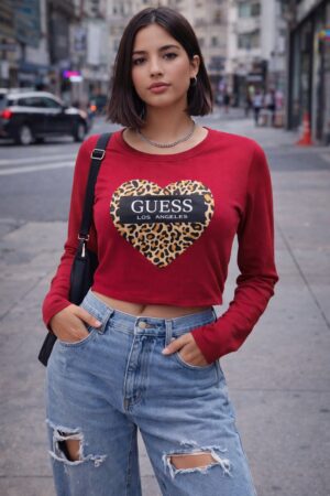 Remera Brush Estampada - BORDO ESTAMPA SURTIDA