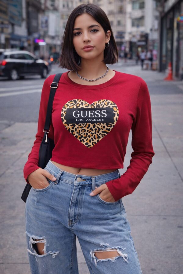 Remera Brush Estampada - BORDO ESTAMPA SURTIDA