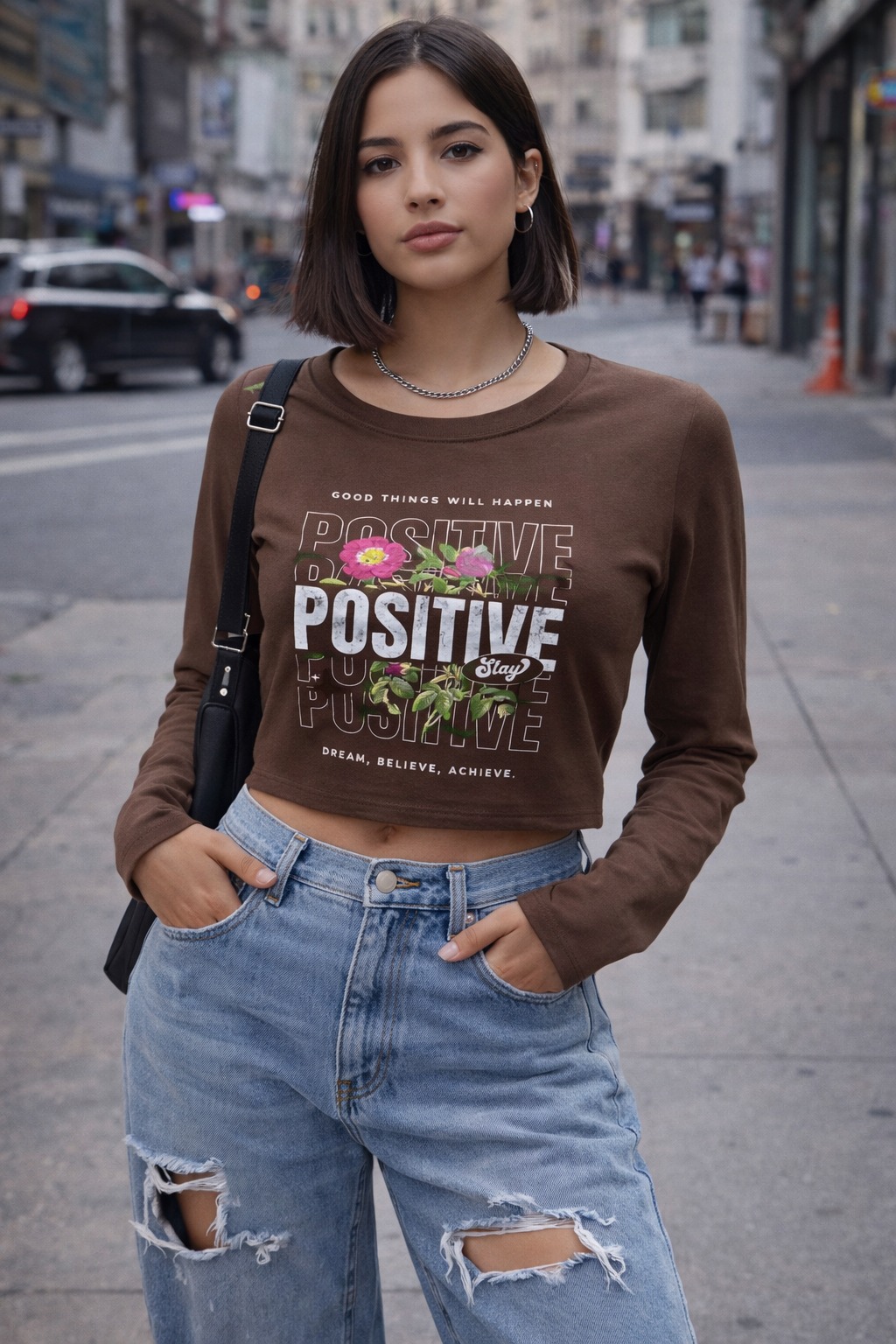 Remera Brush Estampada - CHOCOLATE ESTAMPA SURTIDA