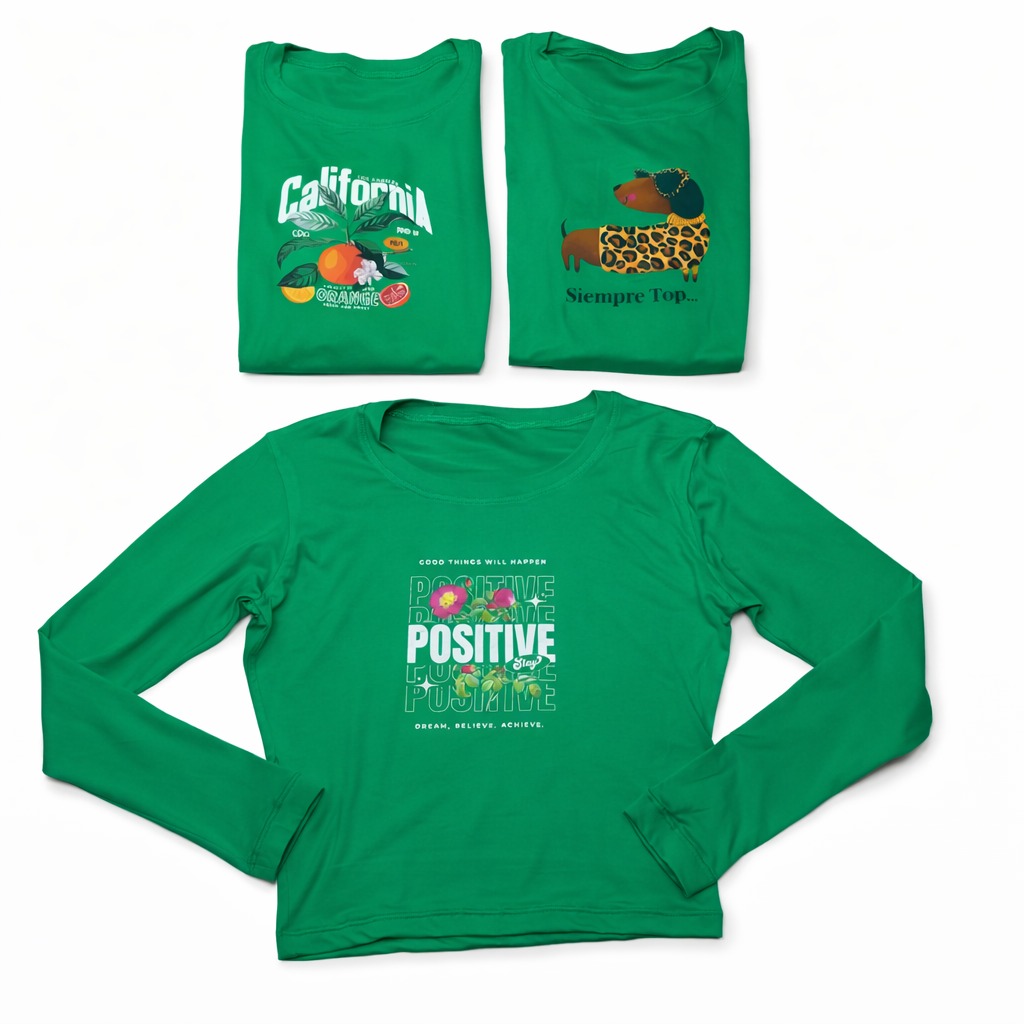 Remera Brush Estampada - VERDE INTENSO ESTAMPA SURTIDA - Imagen 2