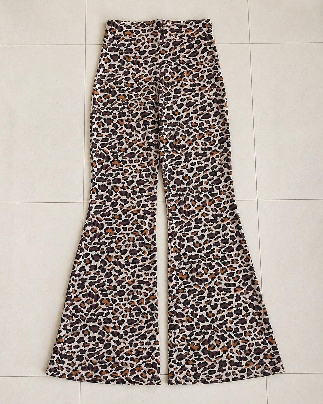 Pantalón Palazo Prints Semi Oxford Print Bronce