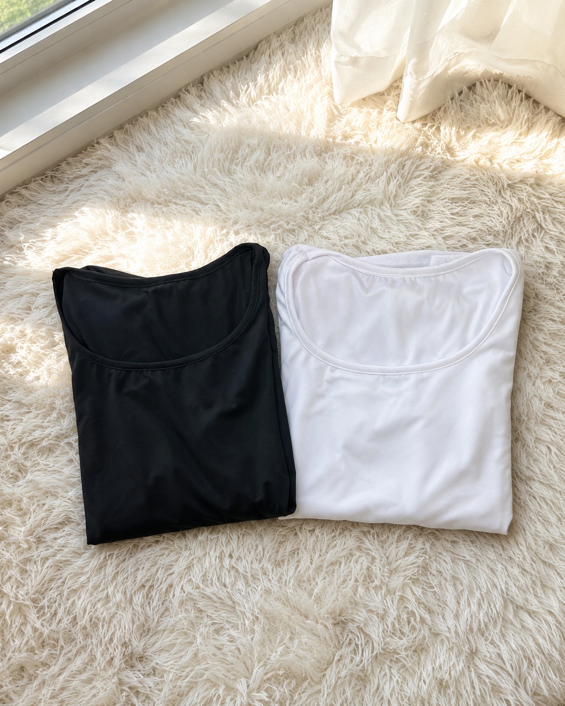 Remeras Escote Cuadrado Modal Talle U