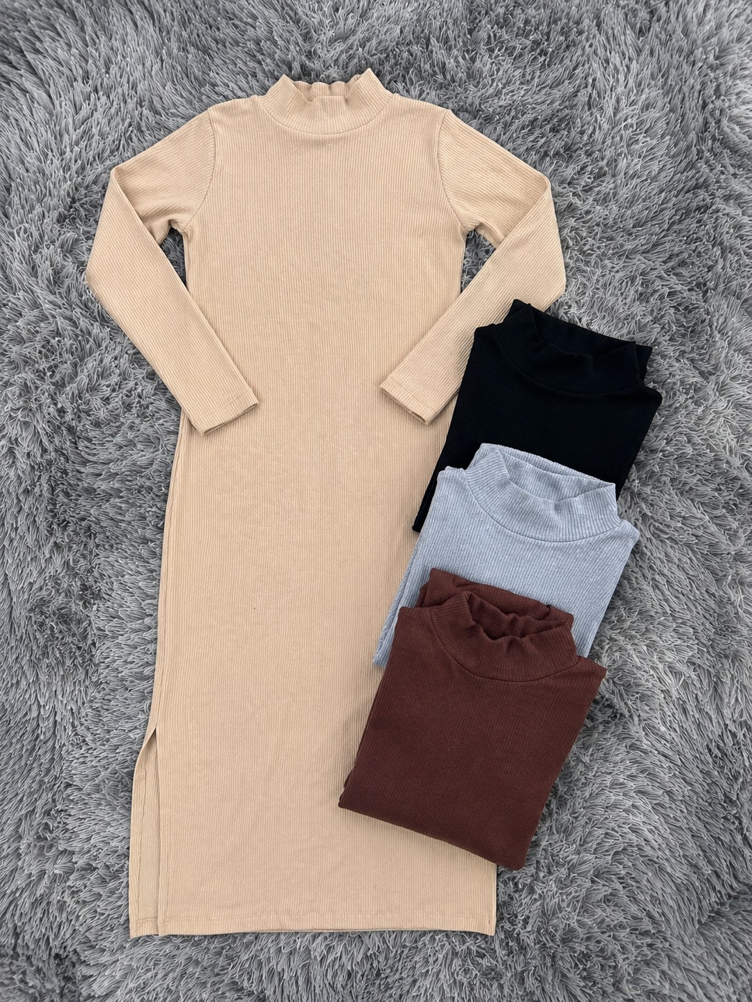 Vestido Largo Polera Morley Afelpado