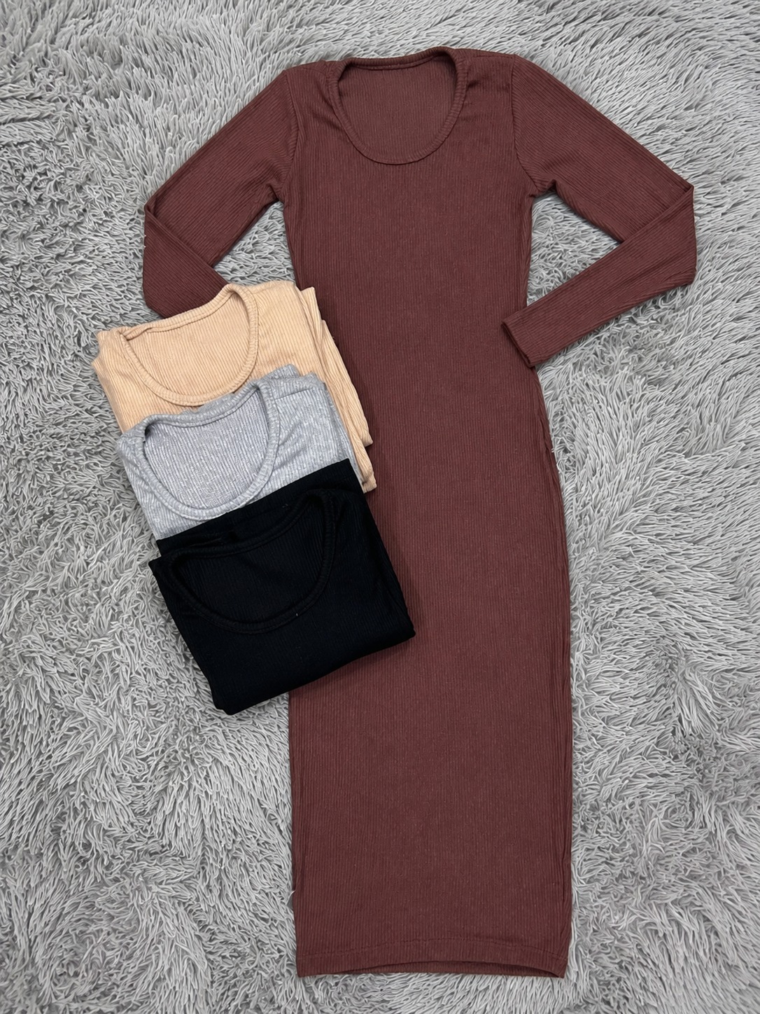 Vestido Basica Largo Morley Afelpado