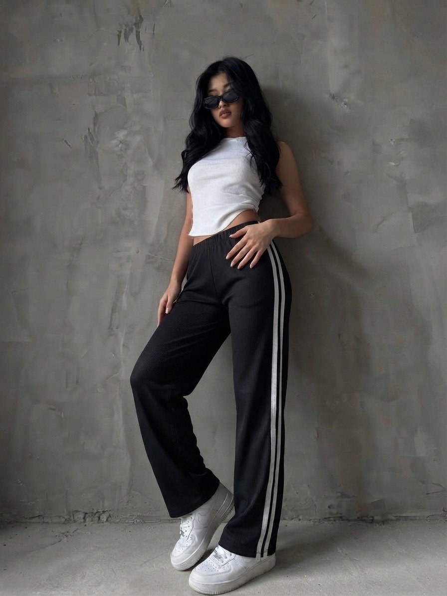 Pantalon Combinado Doble Raya Ribana