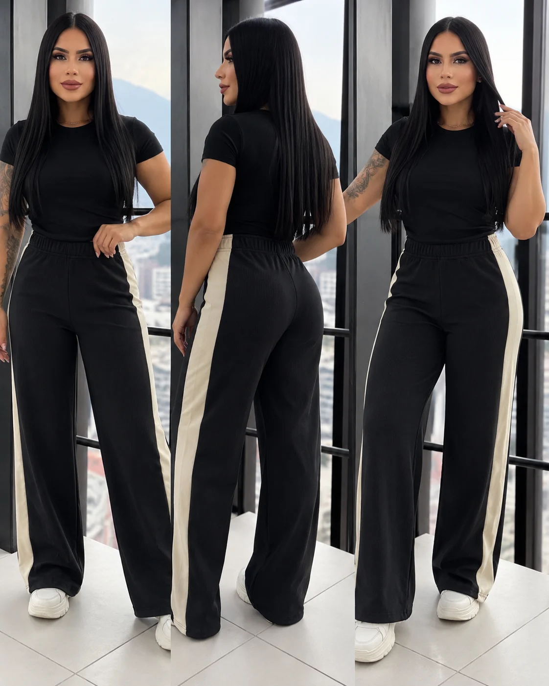 Pantalon Con Aplique